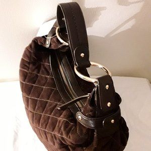SUEDE HANDBAG BY MONET BROWN